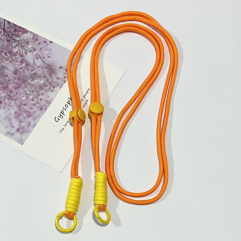 Adjustable Braided Mobile Phone Lanyard with Detachable Crossbody Strap and Shoulder Chain