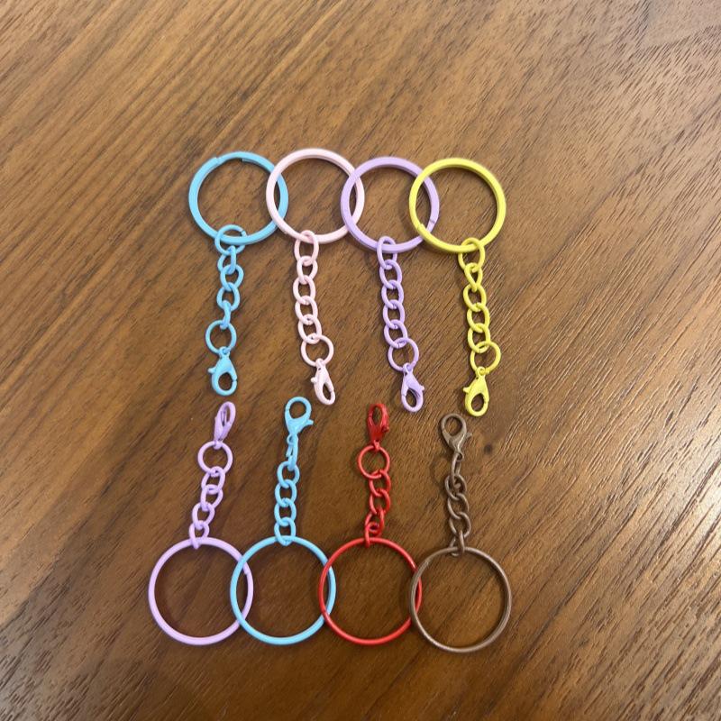 DIY Hand-Painted Doll Keychains Set with Lobster Clasp Rings