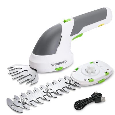 WORKPRO Rasentrimmer mit doppelter Sicherheit, 2-Tasten-Schnittbreite, Trimmer, Schnittbreite, Gartenarbeit [Sicherheitsevolution], Rasen-/Garten-/Heckenschere,