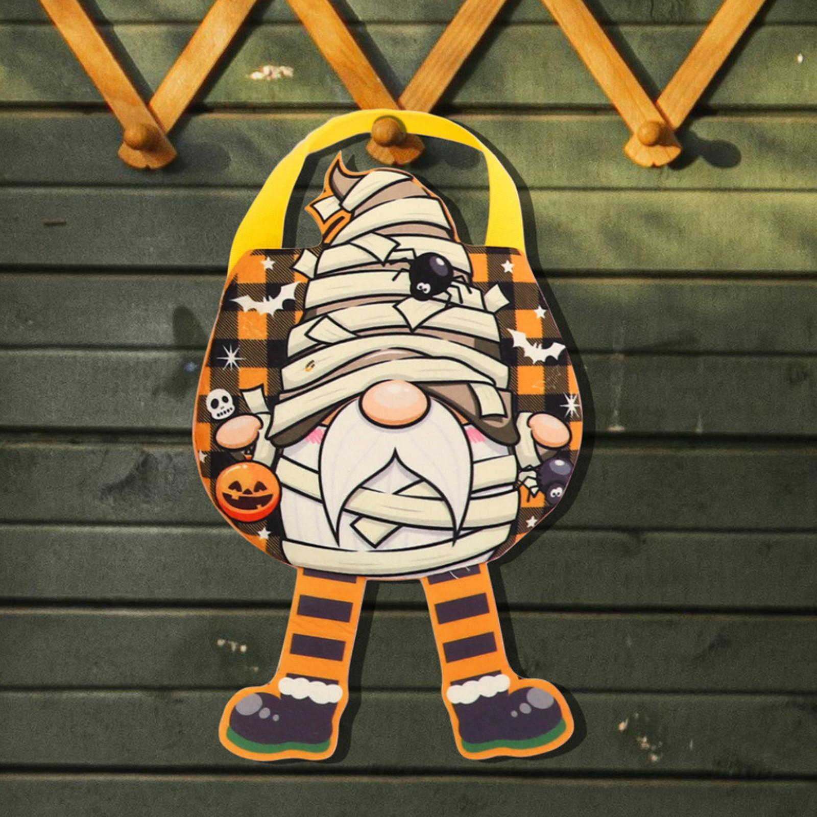 Сумка для конфет на Хэллоуин Многоразовые нетканые сумки-тоут Конфеты One Size оранжевый — фото 8