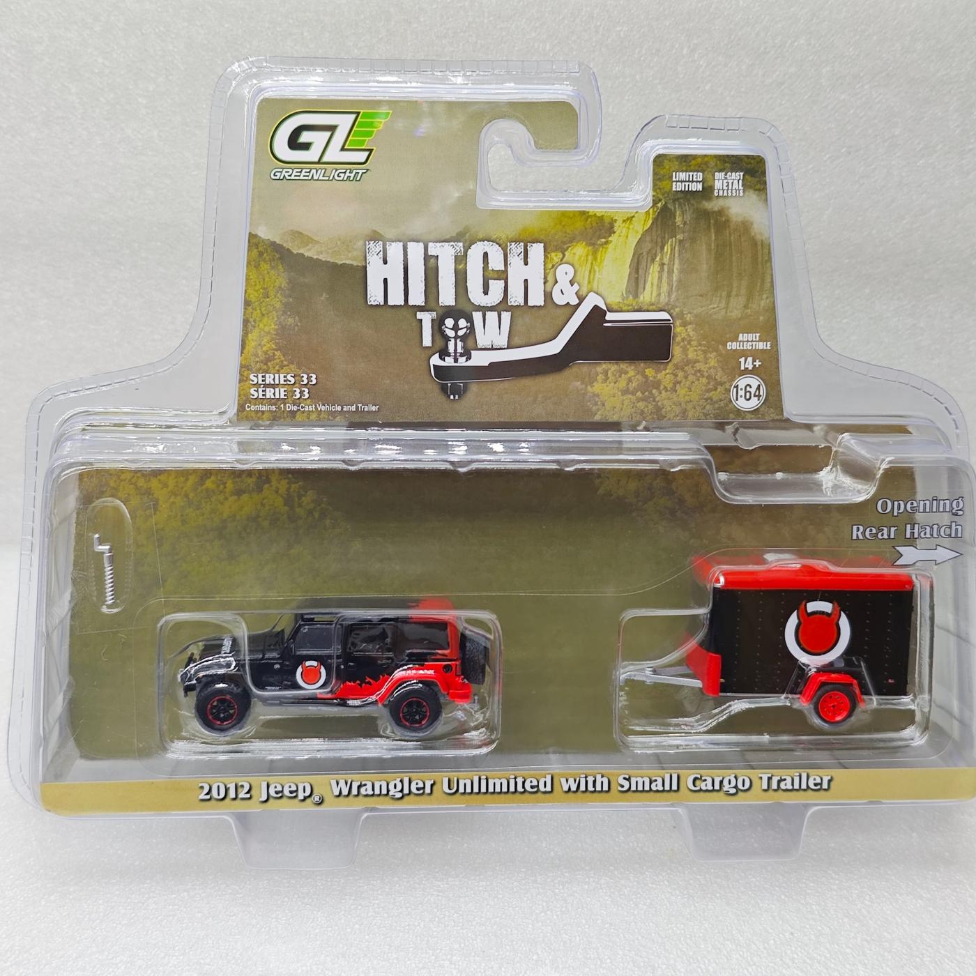 

GreenLight 1:64 Jeep Wrangler Unlimited Trailer Diablosport 32330-C Simulation alloy car model collection gift