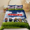Cartoon Avat R-RobloxeS Bedding Set 2/3Pcs Duvet Cover with Pillowcases Comforter Cover for Kids Boys Bedroom Decor Queen 2/3pcs