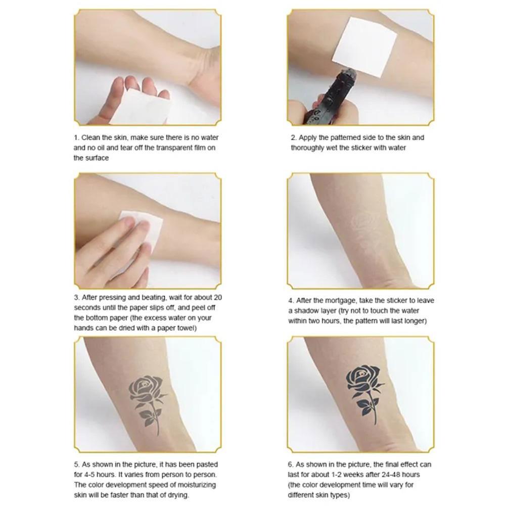  Blossom Arm Juice Tattoo Sticker Semi Permanent Blossom Waterproof Koi Arm Non No G4T7