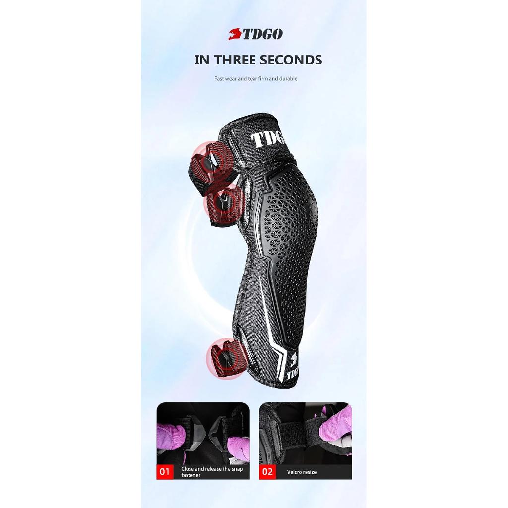 Ginocchiere Traspiranti in Rete per Moto per la Guida Estiva - Protezioni Regolabili con Design Ammortizzante, Leggere e Ventilate