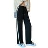 Women's Summer Contrast Wide-Leg Sweatpants - New 2025 Style, Small Size