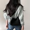 Koreanische Schicke Retro Wildleder Taillenbetonende Kurze Jacke