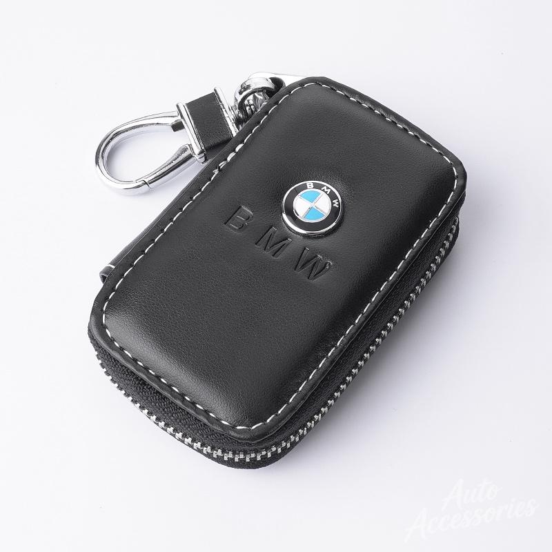 Leather Car Badge Key Bag Keychain Storage Pendant For BMW M Sport 1 3 5 7 Series X1 X2 X3 X4 X5 X6 X7 Keyring Auto Accessories HYU9