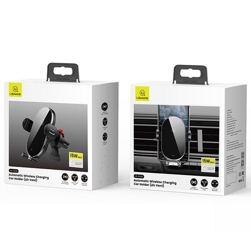 Uchwyt indukcyjny do szyby USAMS 15W Automatic Czarny