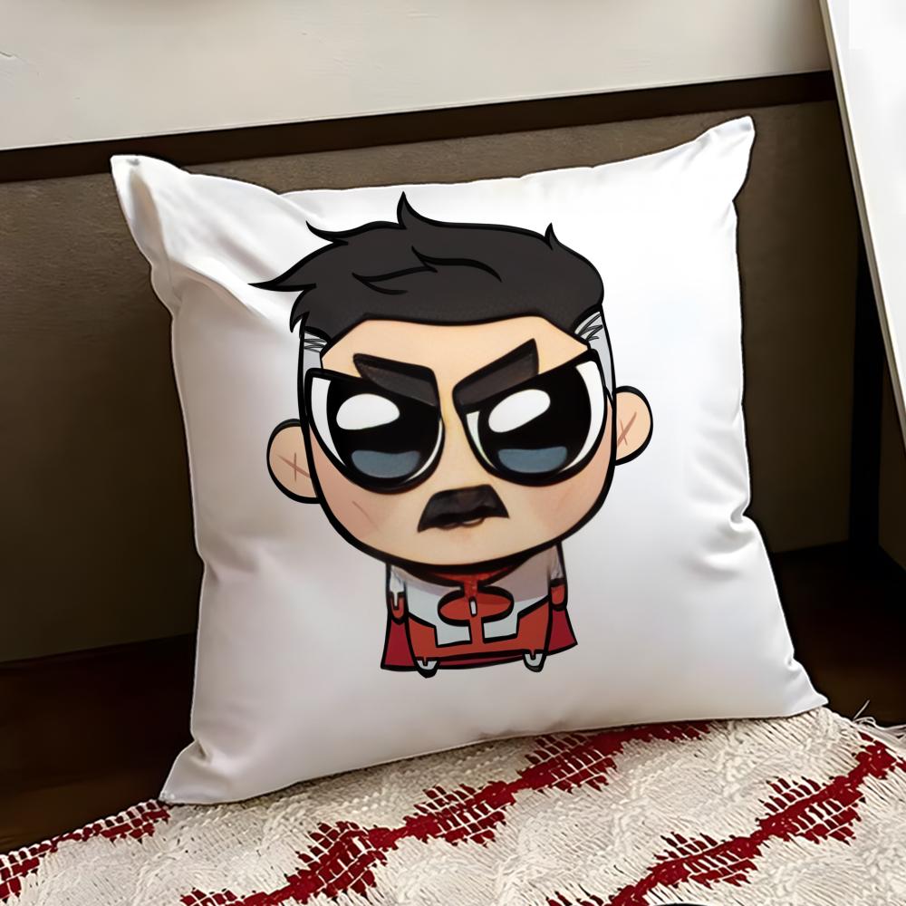 

IInvincible OOmni Man Cushion Cover Reversible Soft Durable Pillow Cover Home Car MultiScene Use for Daily Comfort 30X30cm