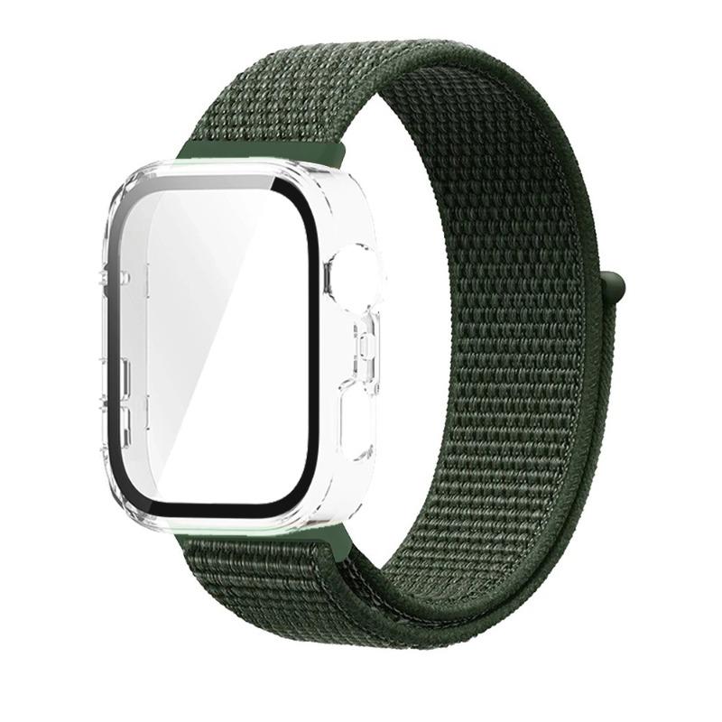 Pasek Nylonowy+Etui PC do Huawei Watch Fit 3/4/4 Pro Chroniące przed Upadkiem+Wygodna Oddychająca Opaska na Nadgarstek Correa
