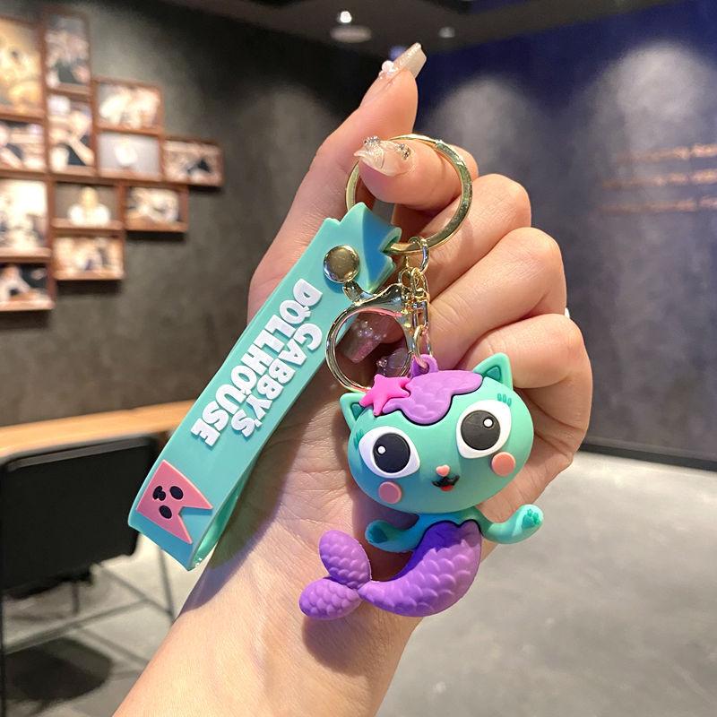 Creative Cartoon Rainbow Horse Unicorn Keychain Female Cute Ins Key Chain Student Schoolbag Pendant Small Gift