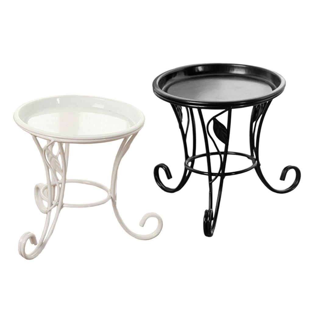 Plant Stand with Tray Decorative Heavy Duty Flower Pot Holder Stand Planter Shelves for Outdoor Balcony Patio Office Living Room