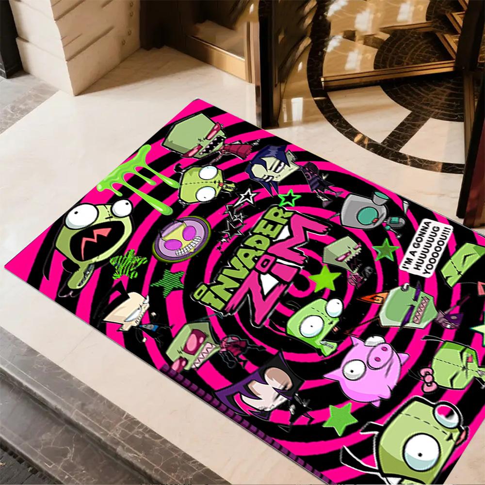 Zombie Invasion Floor Mat Perfect for Playrooms Bedrooms Balcony Study room Anti-slip Rug Anime Office Decor Wedding Party Gift