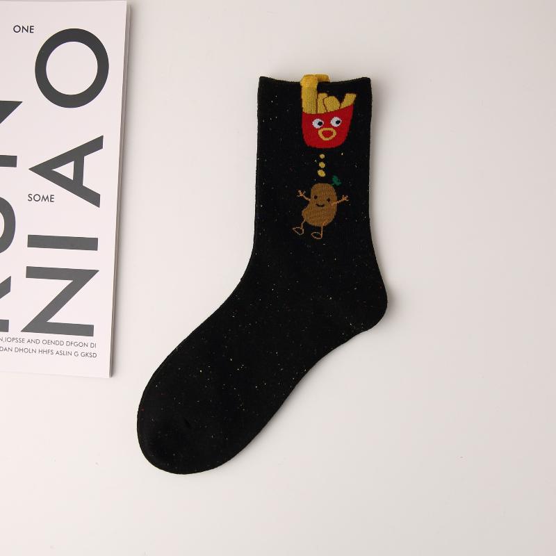 

Каваї Мультяшні Шкарпеткижінки Дівчата Теплі Високої Якості Шкарпетки Середньої Довжини М які Зручні Бавовняні Шкарпетки