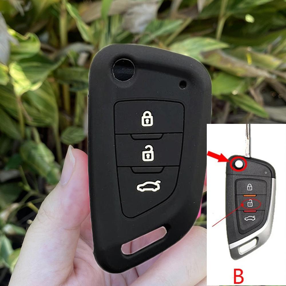 Silicone Car Key Case Bag Soft Remote Cover Protector for Universal 3 Buttons VVDI2 Wire Remote for Xhorse MINI Programmer VVDI