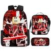 Roblox Retro Cartoon Backpack Set - Trendy 3-Piece Schoolbag for Kids