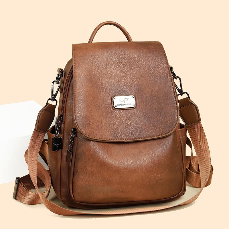 PU Backpack Women's Bag Large Capacity Travel Backpack