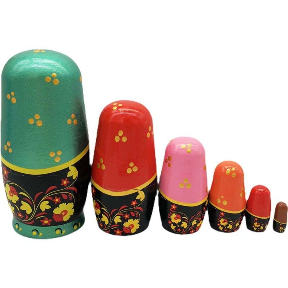 Animals Pattern Animal Russian Nesting Doll Wooden Animal Stacking Dolls  Chidlren Gifts