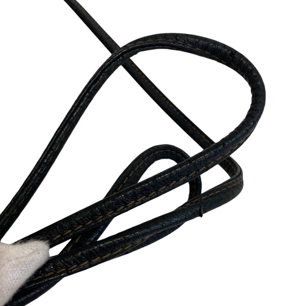 GUCCI 066 Old Gucci pochette Shelly line GG pattern leather Shoulder Bag gray leather Women Used