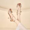 New beautiful women's shoes fashion stiletto high heels skirt versatile summer temperament anklet sandals women