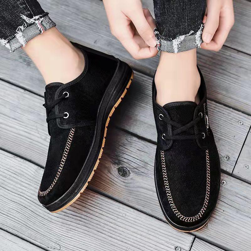 Cloth shoes men's casual shoes spring and autumn new beef tendon sole breathable shoes non-slip and wear-resistant shoes canvas shoes