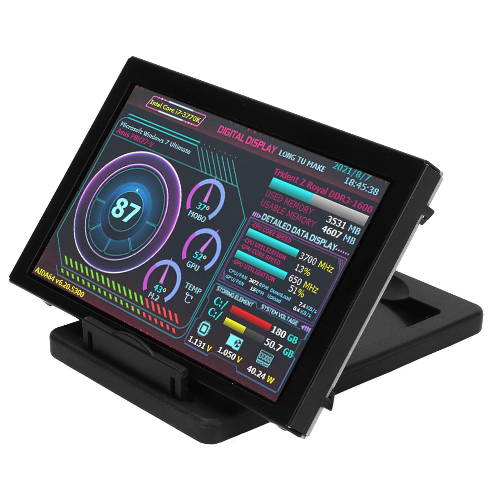 5 collu datora temperatūras monitors IPS