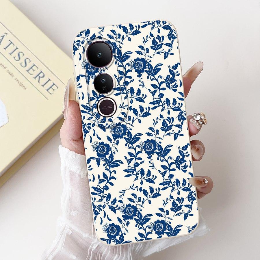 For Vivo V50 Lite Case Liquid Soft Silicone Fashion Newest Painting Back Cover For VivoV50lite V 50 5G Matte Phone Cases