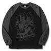 Seupeullaesikodeu Raglan Long Sleeve Black - Cats