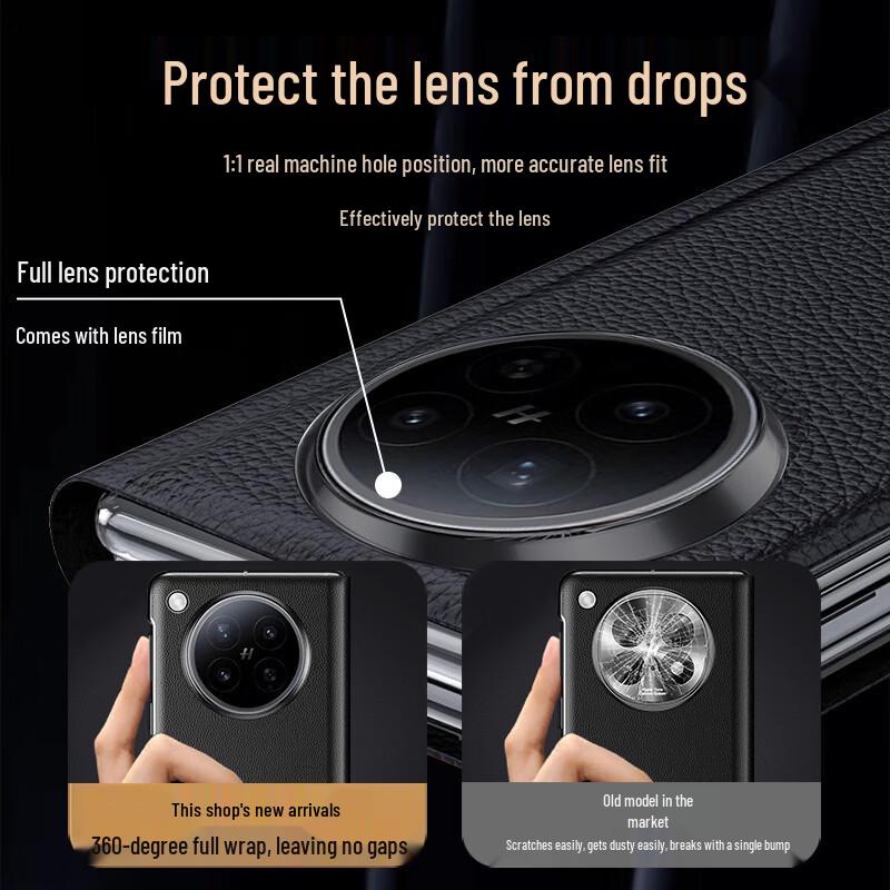 KOOLIFE Originální kožené výklopné pouzdro pro OPPO Find N6