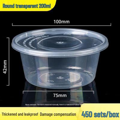 JingJingRS 200ml Disposable Round Food Containers