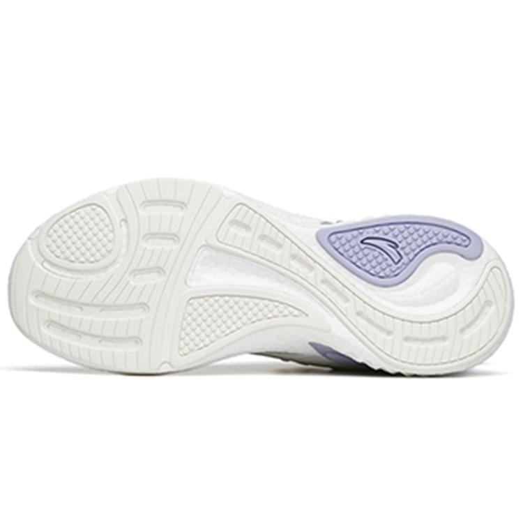 Anta Martian Foam Running Collection Breathable Low top Running Shoes Women's Ivory White Purple 122215570R-3