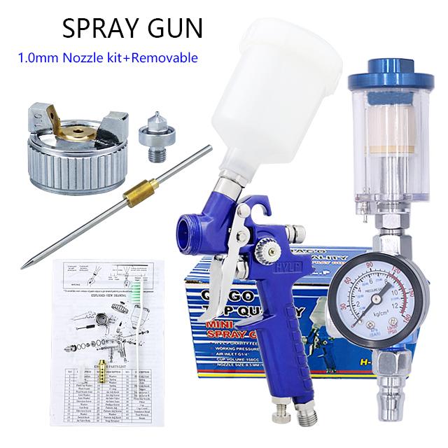 HVLP Spray Gun 0.8mm/1.0mm Nozzle H-2000 Professional Mini Paint Spray Gun Airbrush For Painting Car Aerograph Pneumatic Gun