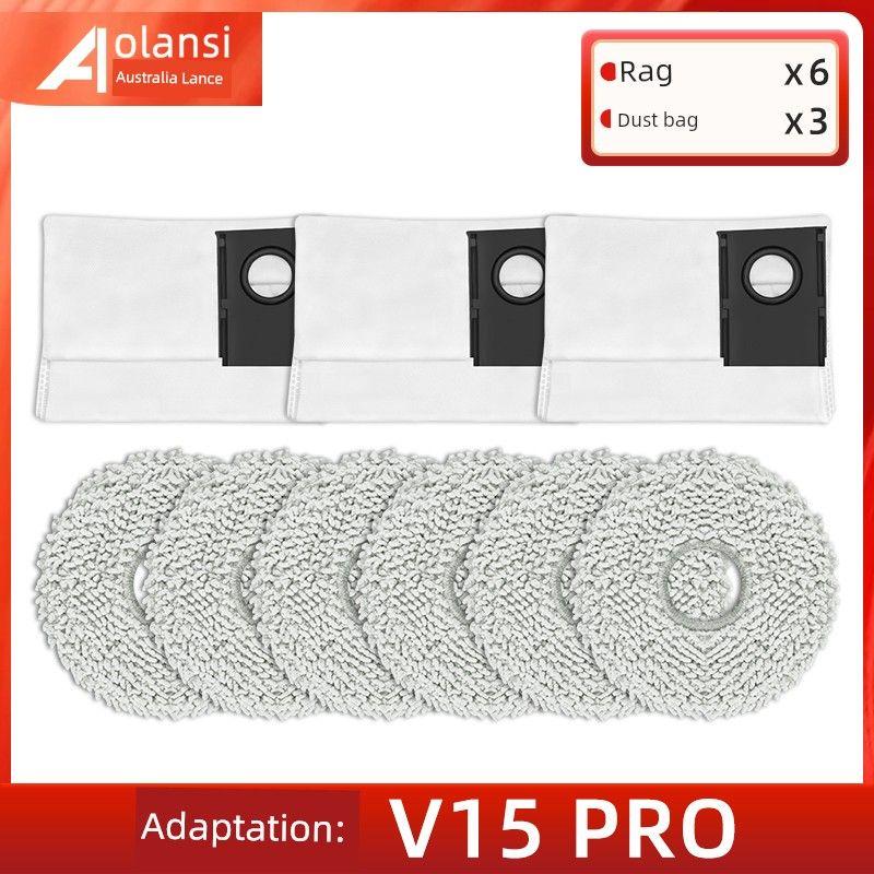 with Midea V15 Pro/Max Osmo Sweeping Robot Accessories Roll Side Brush Filter Mop Cloth Dust Bag Consumables