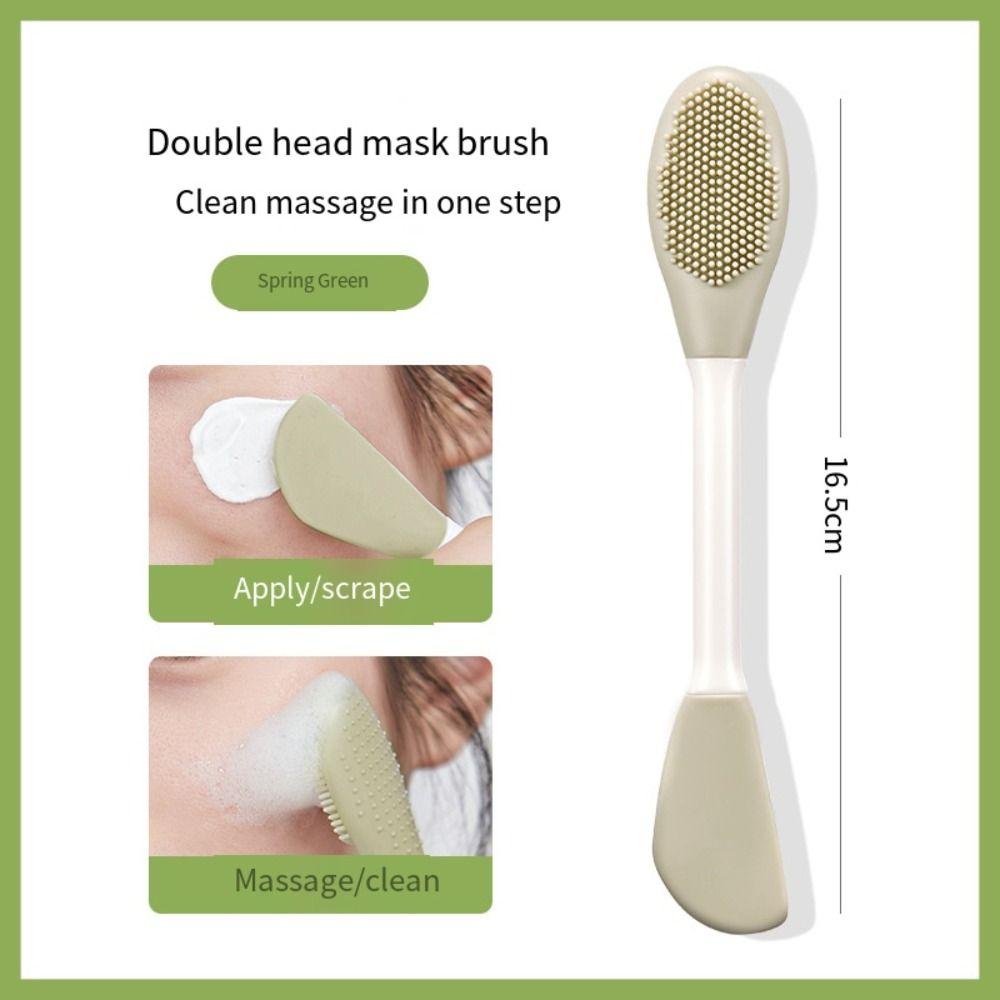 Double-headed Silicone Mask Brush Skin Friendly Exfoliating Soft Head Scraper Cleansing Massage Massage Cleaning Brushes