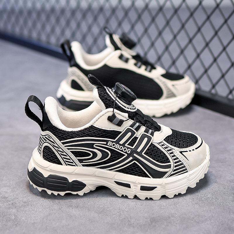 Barnesko Fritidssko Foreldre-barn Sko Trend Sko Barnetrend All-Match Uformell mote Sko med roterende knapp Basketballsko