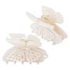 eManco Simple and Trendy Hollow Out Double-Layer Two Tone Butterfly Medium-Sized Clip iInlaid With Czech Rhinestones