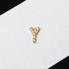 Copper-Plated Gold Micro-Inlaid Diamond English Letter Pendant: 26 Charm Options for Necklaces or Earrings