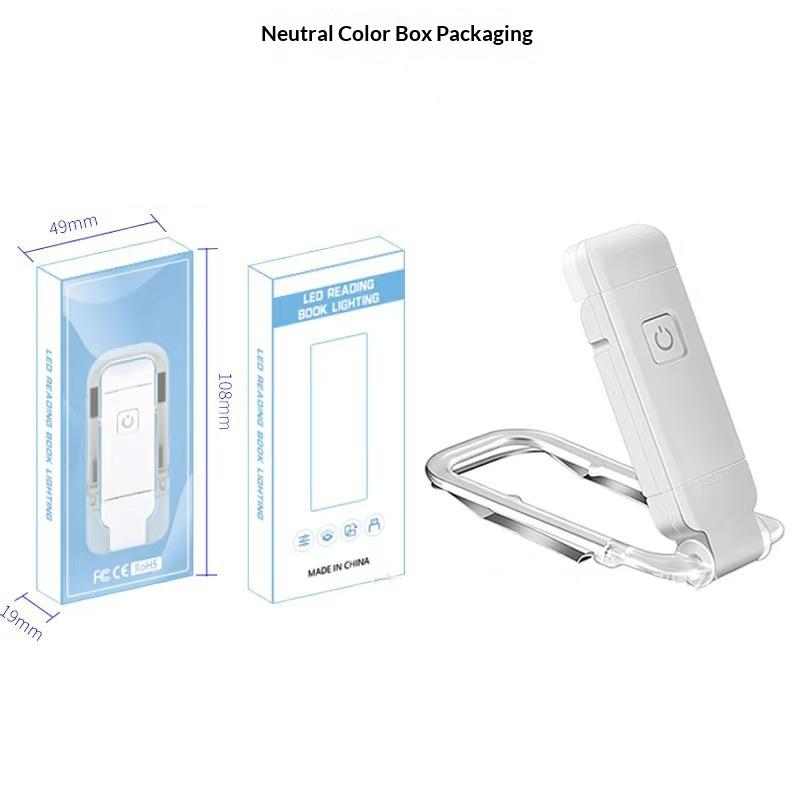 Luz de leitura recarregável LED USB para livros, luz noturna com proteção para os olhos, luz de mesa portátil com clipe, marcador de livros, luz de leitura, lâmpada noturna