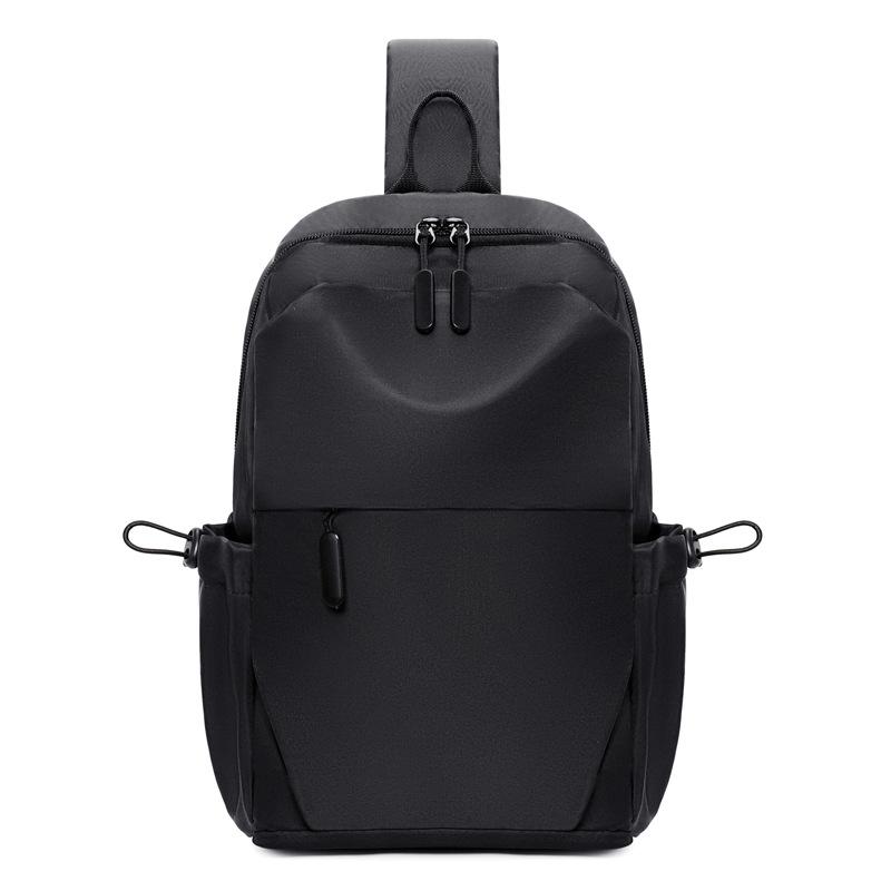 New Chest Bag for Men, Lightweight and Large Capacity Commuting Shoulder Bag, Casual Solid Color, Simple Handheld Crossbody Bag, Trendy