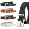 Women'S Simple Belt Premium Silver Buckle Dress Jeans Decorative Solid Color Belt Women
