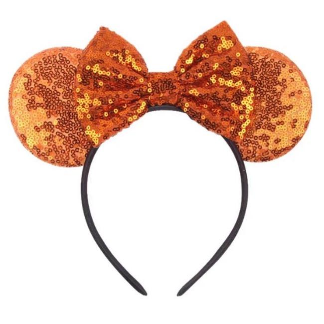 Silver Shinny Mouse Ears Headband For Girls Shinny Sequin Bow Hairband Festival Party Cosplay DIY Hair Accessories