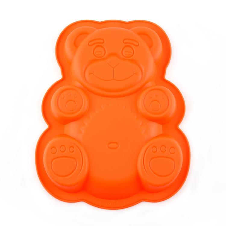 1pc Non-Stick Silicone Baking Mold - Big Bear Shape Cake Mold for Christmas with Cute Teddy Bear Detail