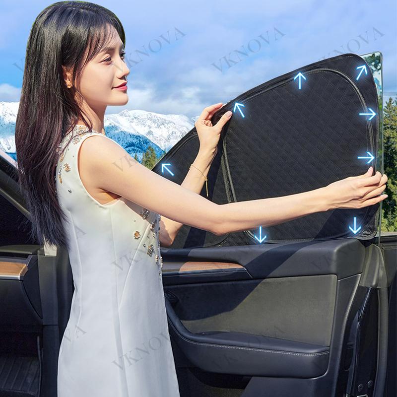 For Tesla Model YL 3 Y Juniper Highland 2025-2017 Upgraded Sunshade Side Window Shade Cover Windshield Sun Visor Privacy CampingWindshield Sunshades