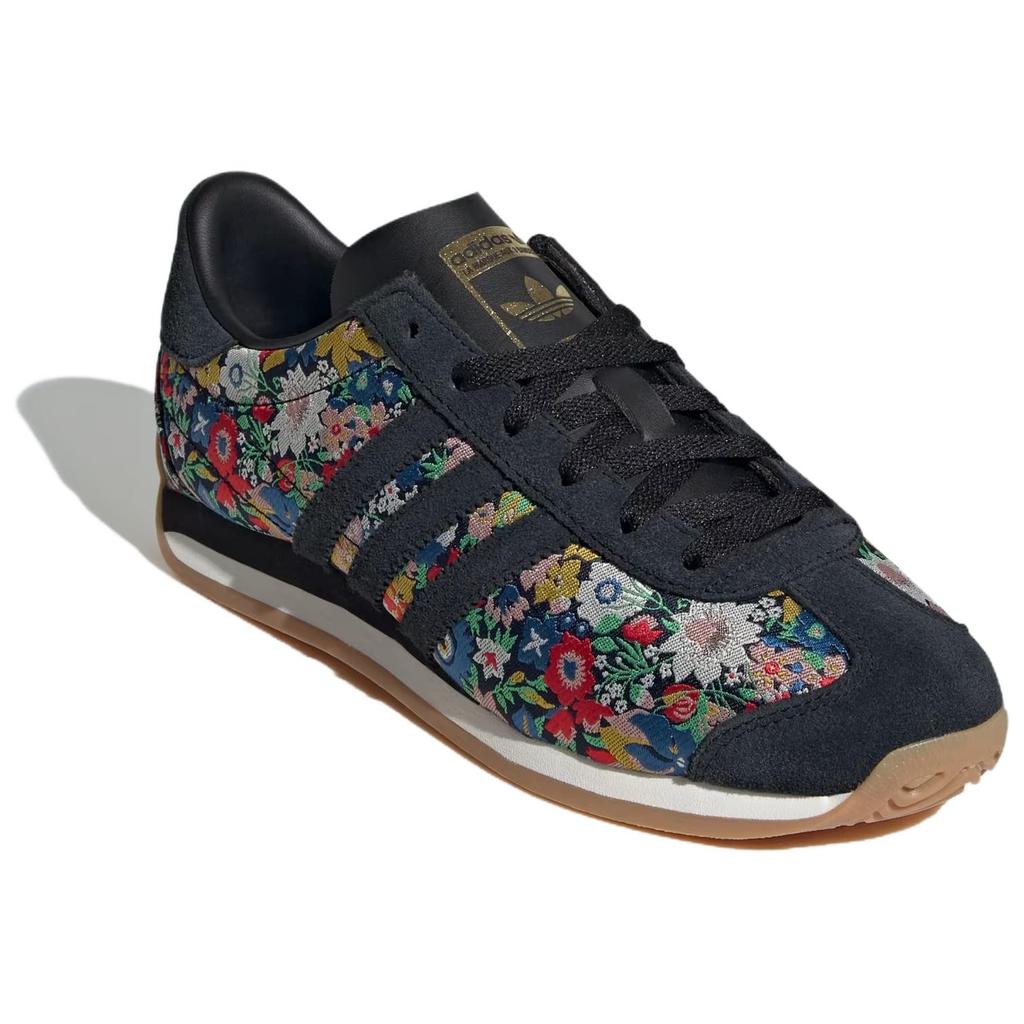 Adidas Liberty London x  Country OG Floral Embroidery Women Sneakers Blue Aurora-Ink Gum JI2575