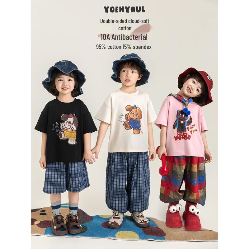 YouYou Girls  Cartoon Antibacterial Short-Sleeve T-Shirt 120cm
