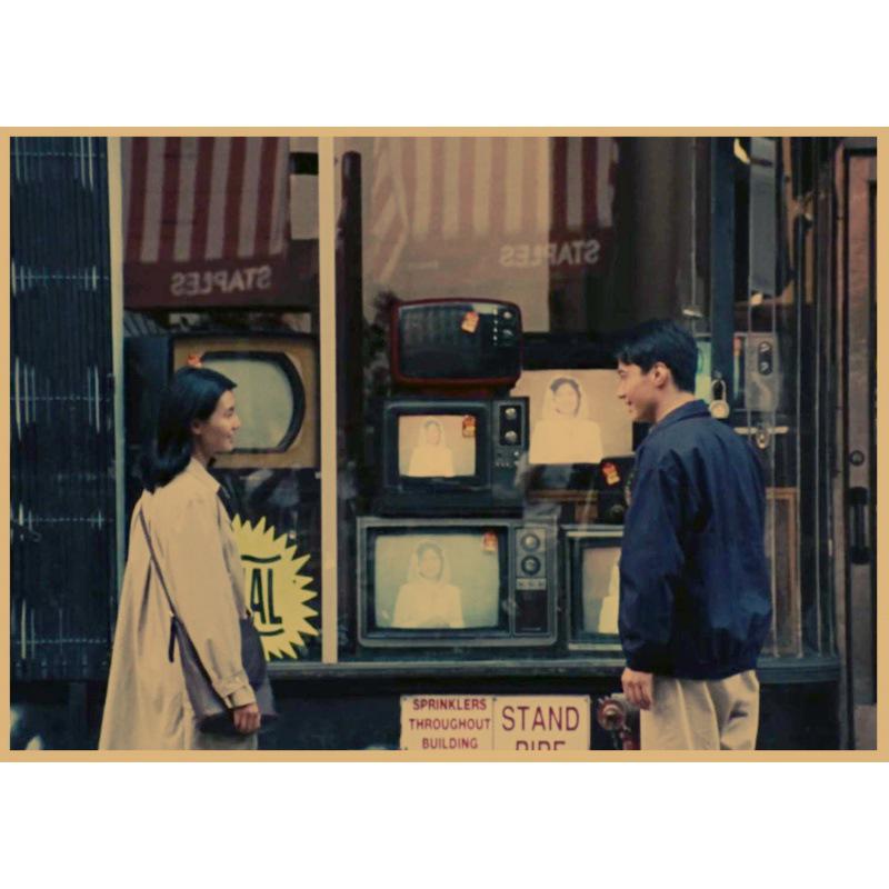 Classic Retro Movie Poster: Sweet Honey with Maggie Cheung & Leon Lai - Bar/Cafe Decor on Kraft Paper