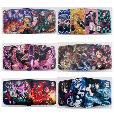 Japan Cartoon Comics Demon Slayer Short Fold Wallet Cartoon Coin Purse Suitable for Students 0006