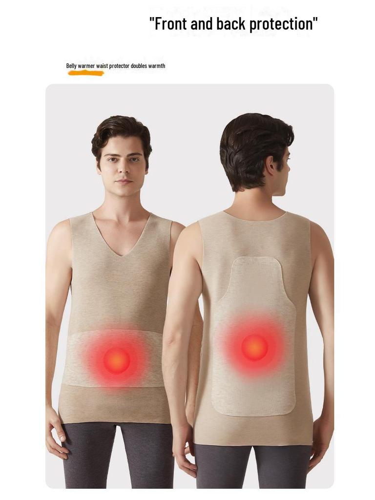 Herren Seide-Kaschmir Antibakterielle Nahtlose Warme Weste für Herbst und Winter