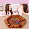 Hölzernes Familienbrettspiel mit sechsseitigen Klapptafeln für Kinder und Erwachsene