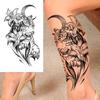 1 Sheet Snake Fox Tiger Skull Demon Temporary Tattoos For Men Adults Women Arm Forearm Fake Tattoo Sticker Sleeve Water Transfer